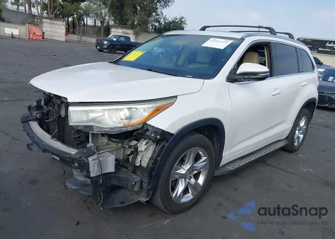 2015 Toyota Highlander Limited V6 из США, поврежденный, VIN 5TDYKRFH5FS077614